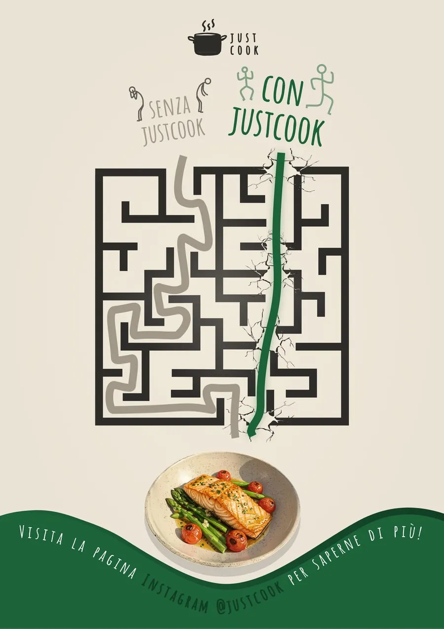 Maze flyer, green.